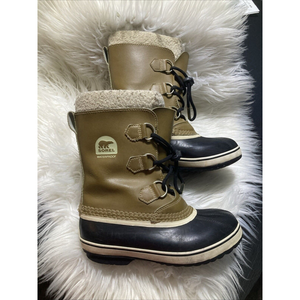 Sorel Kaufman Caribou Style Snow Boots Women’s Us Size 3 Uk 2 Eur 34 Tan Brown